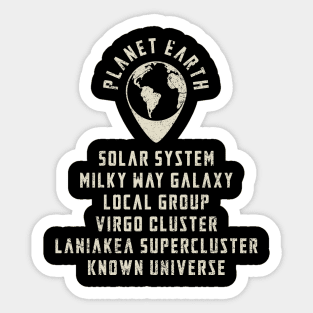 Planet Earth Full Address Sticker